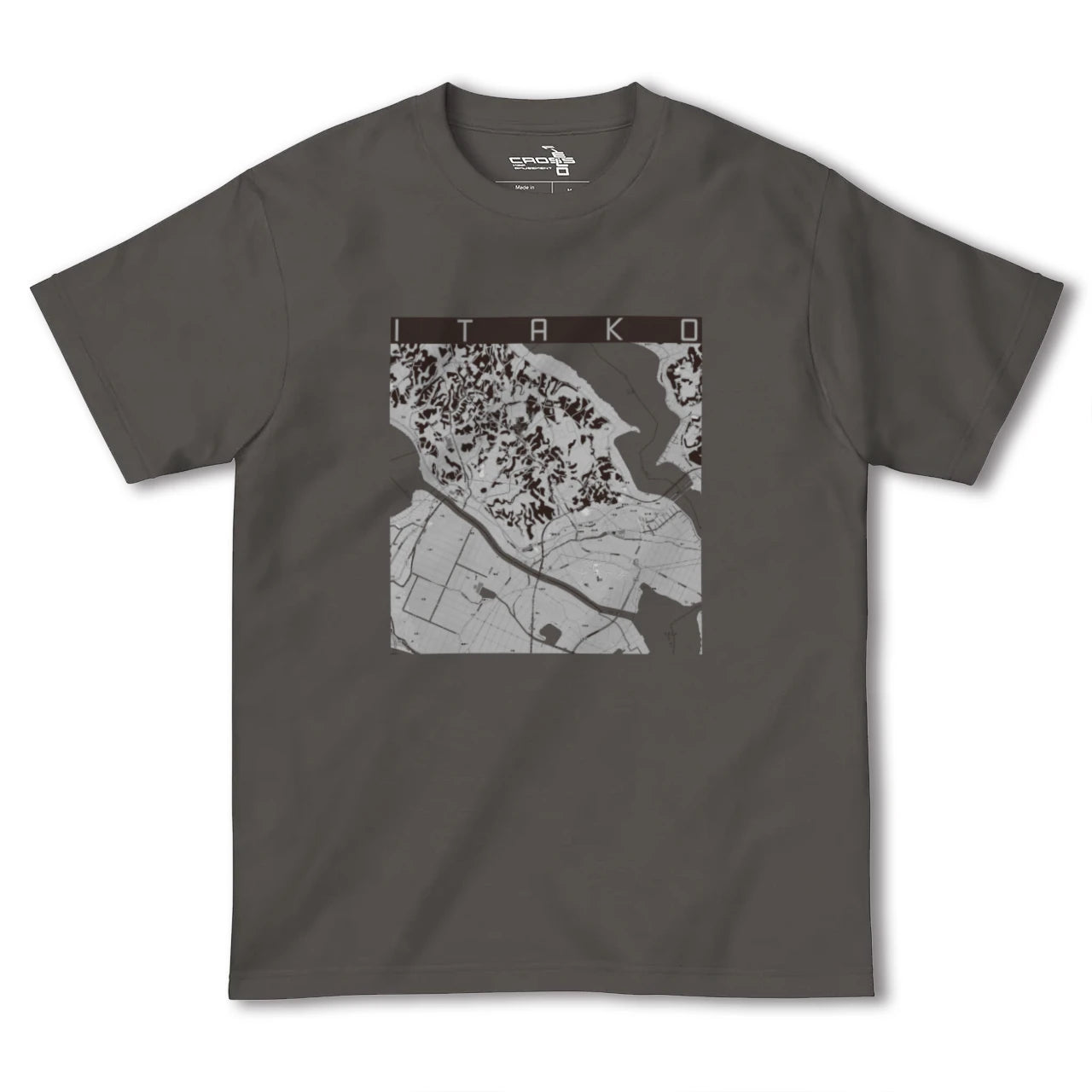 【潮来(茨城県)】地図柄ヘビーウェイトTシャツ