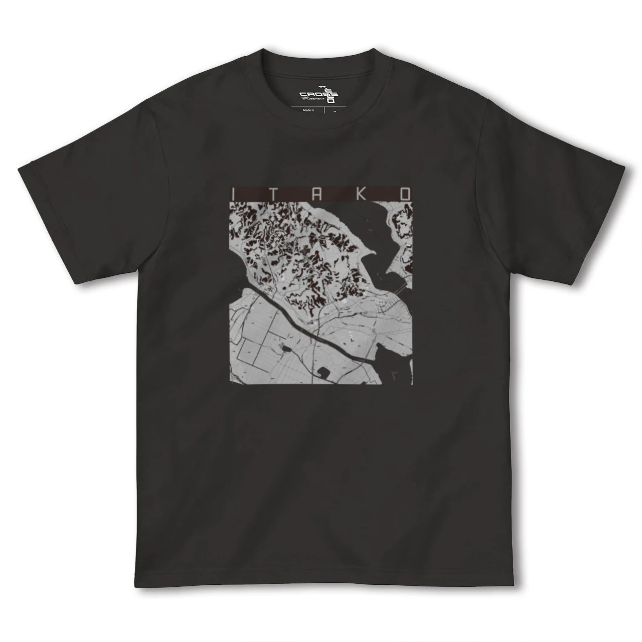 【潮来(茨城県)】地図柄ヘビーウェイトTシャツ