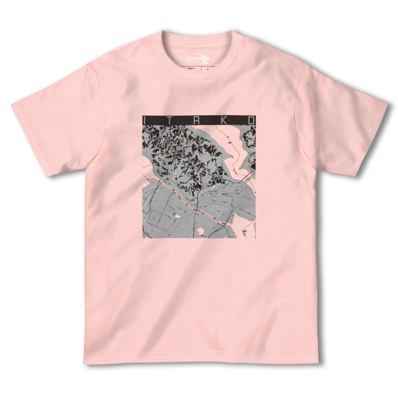 【潮来(茨城県)】地図柄ヘビーウェイトTシャツ