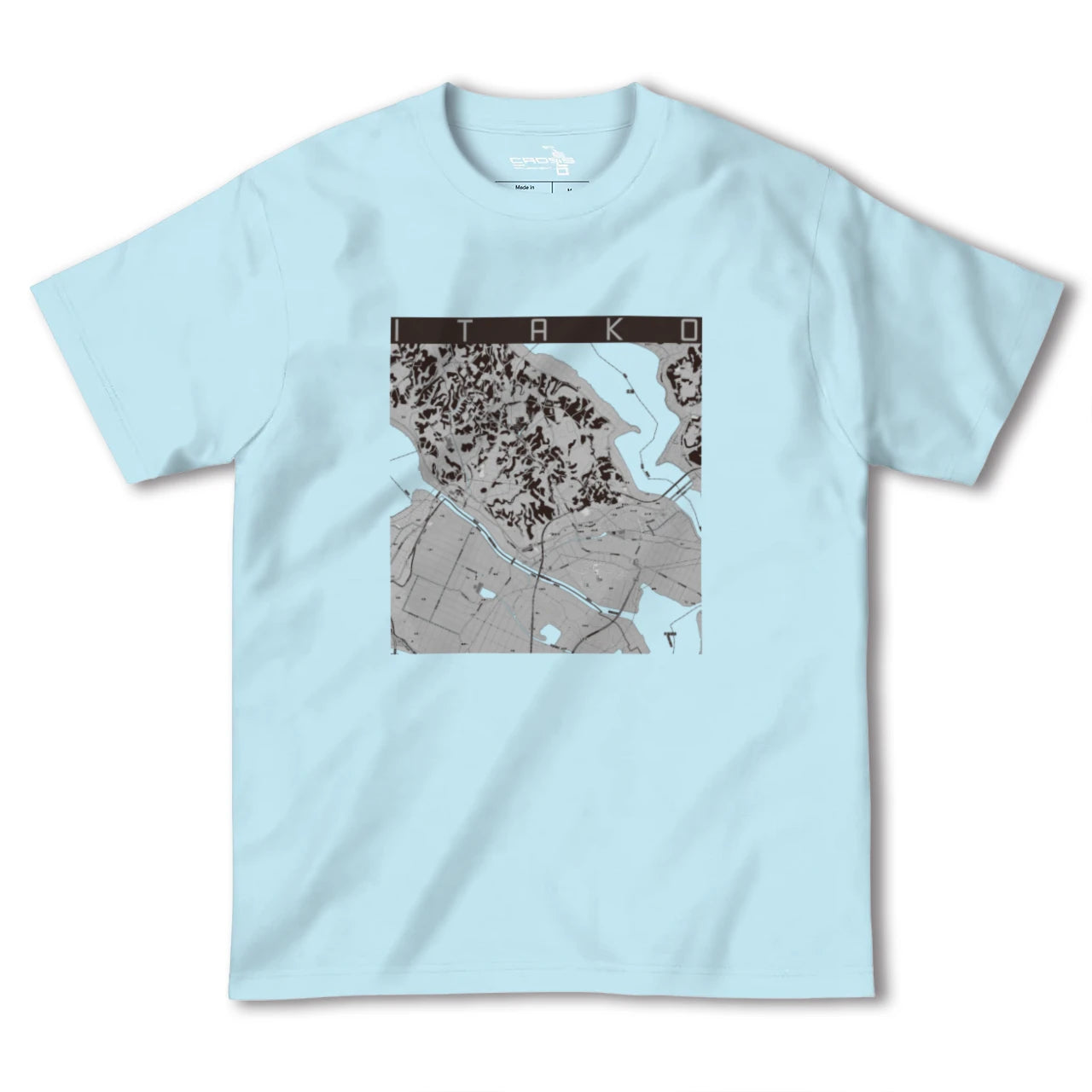 【潮来(茨城県)】地図柄ヘビーウェイトTシャツ