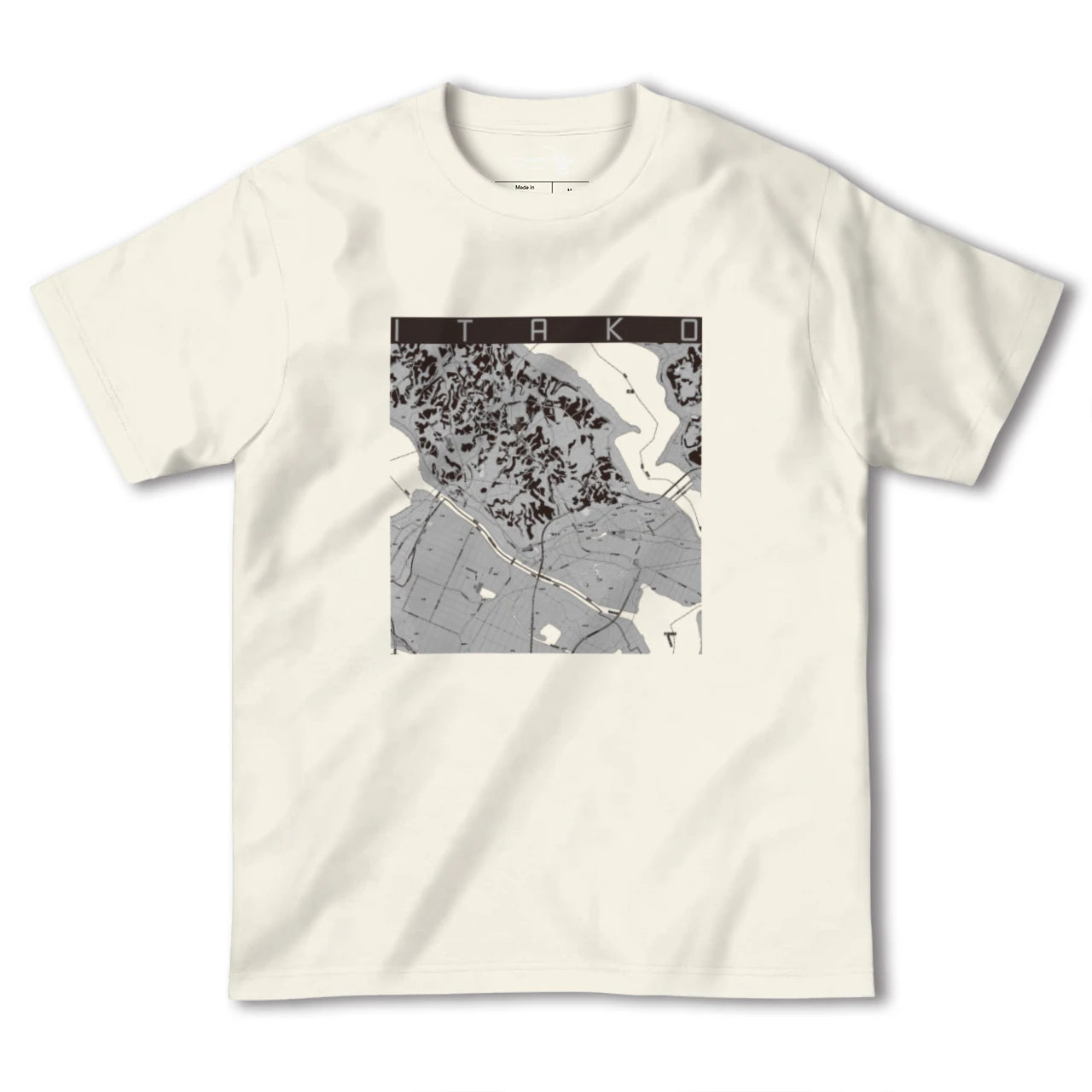 【潮来(茨城県)】地図柄ヘビーウェイトTシャツ