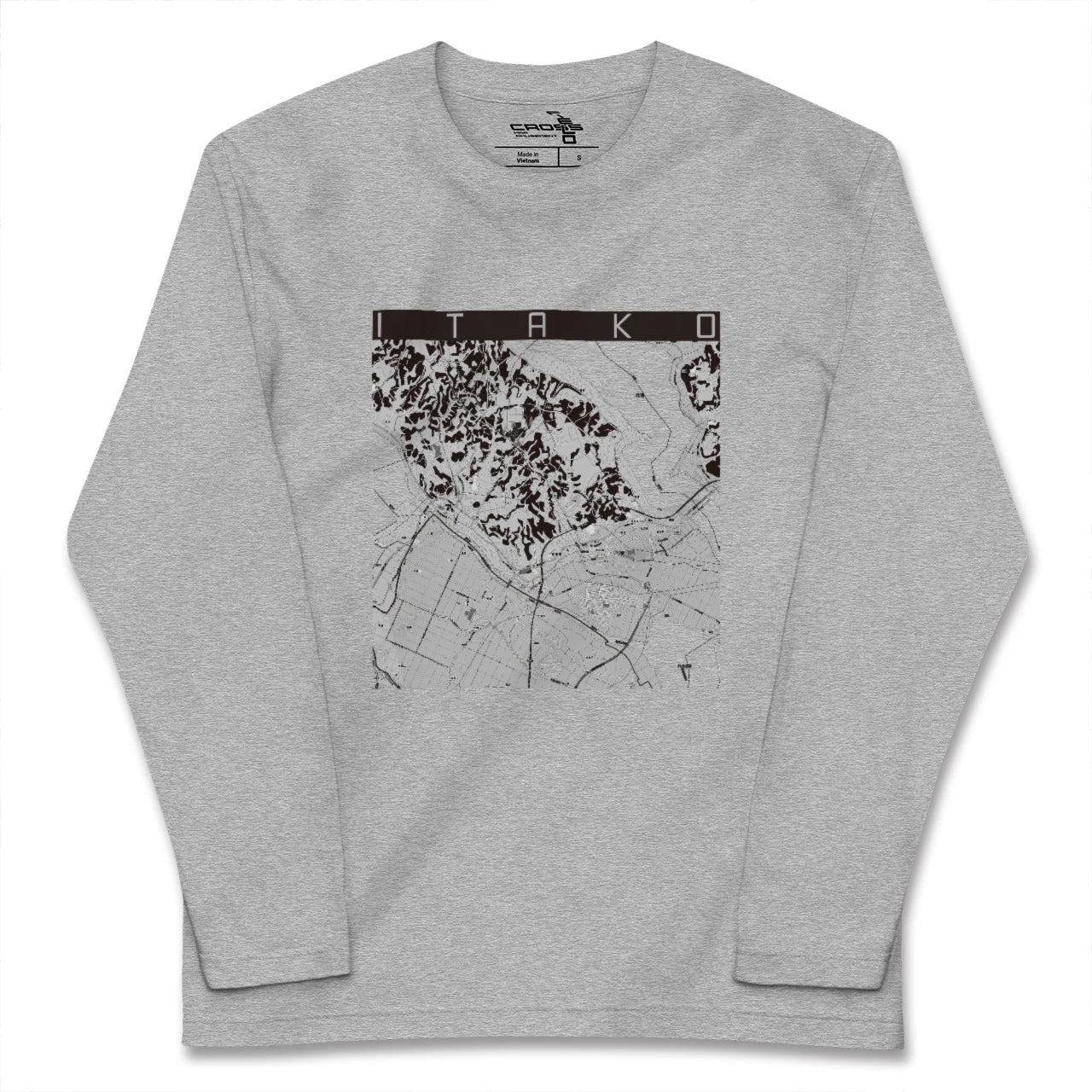 【潮来(茨城県)】地図柄ロングスリーブTシャツ