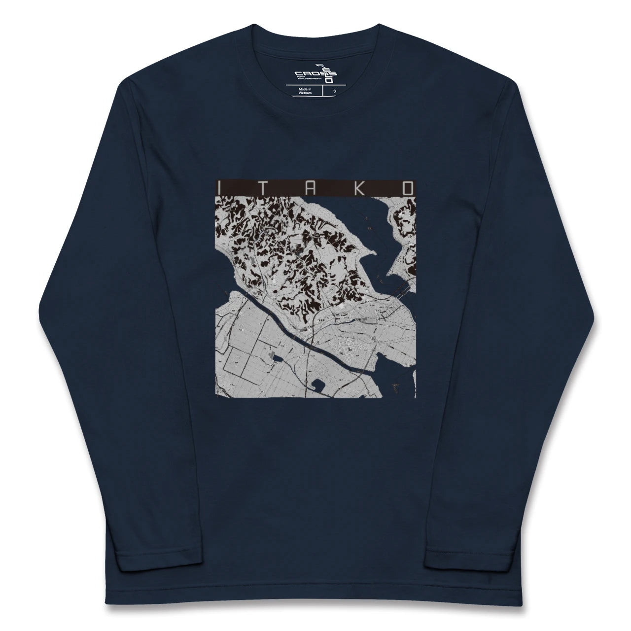 【潮来(茨城県)】地図柄ロングスリーブTシャツ