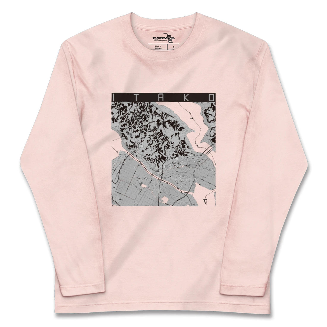 【潮来(茨城県)】地図柄ロングスリーブTシャツ