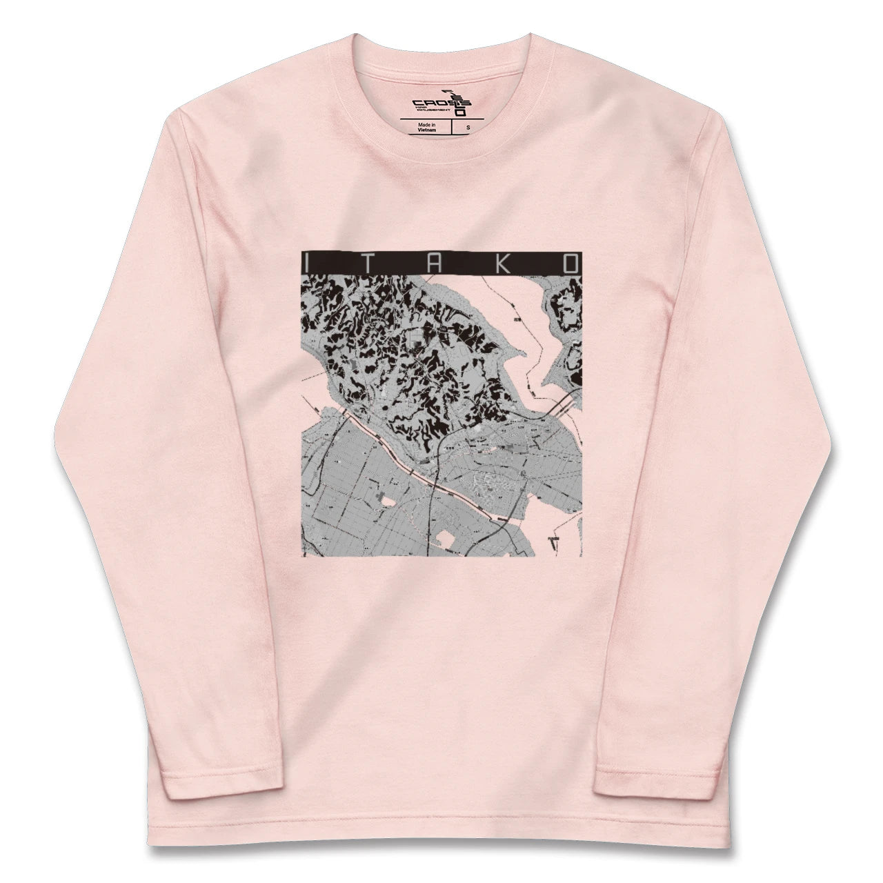 【潮来(茨城県)】地図柄ロングスリーブTシャツ