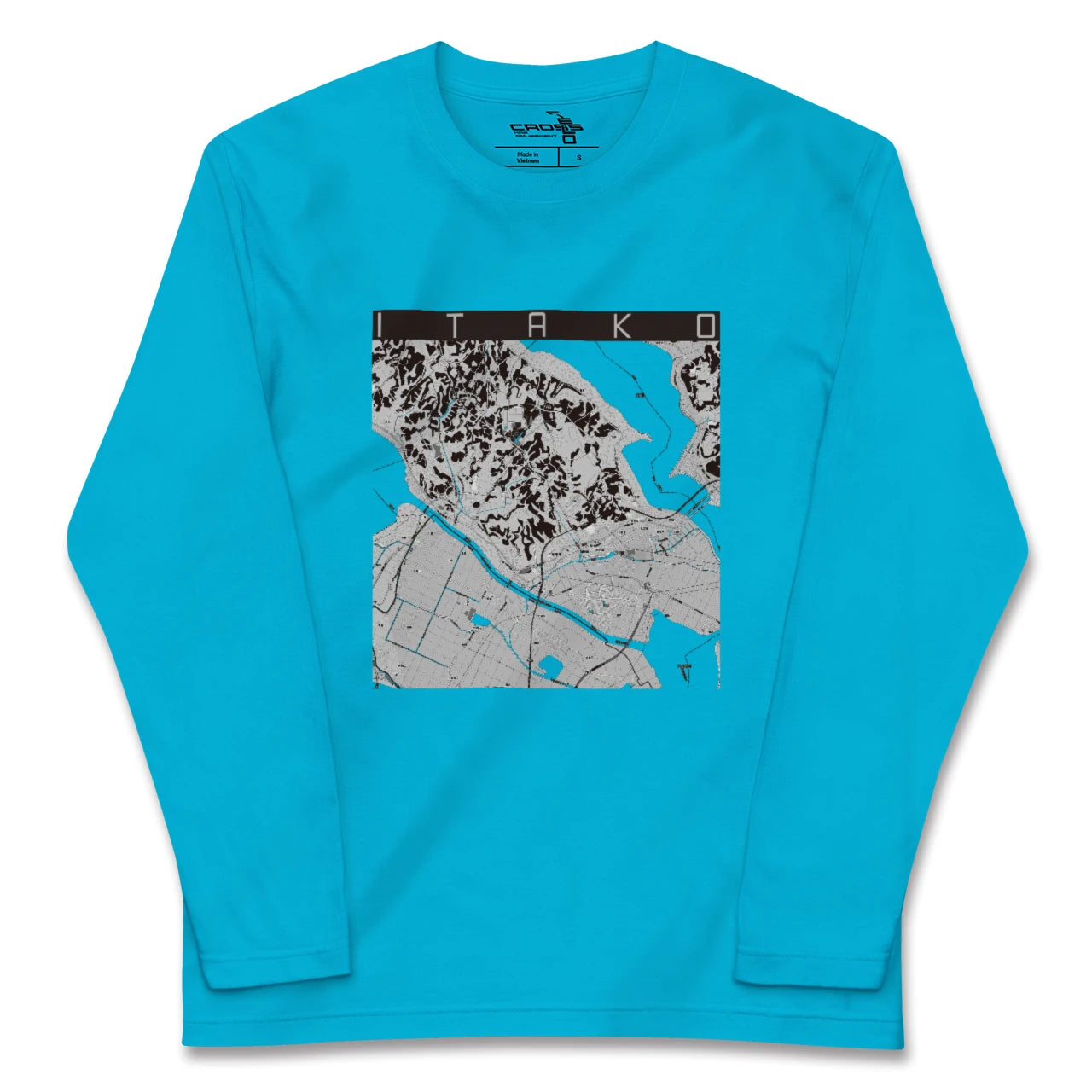 【潮来(茨城県)】地図柄ロングスリーブTシャツ