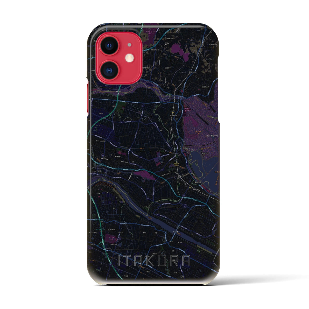 【板倉(群馬県)】地図柄iPhoneケース(バックカバータイプ)