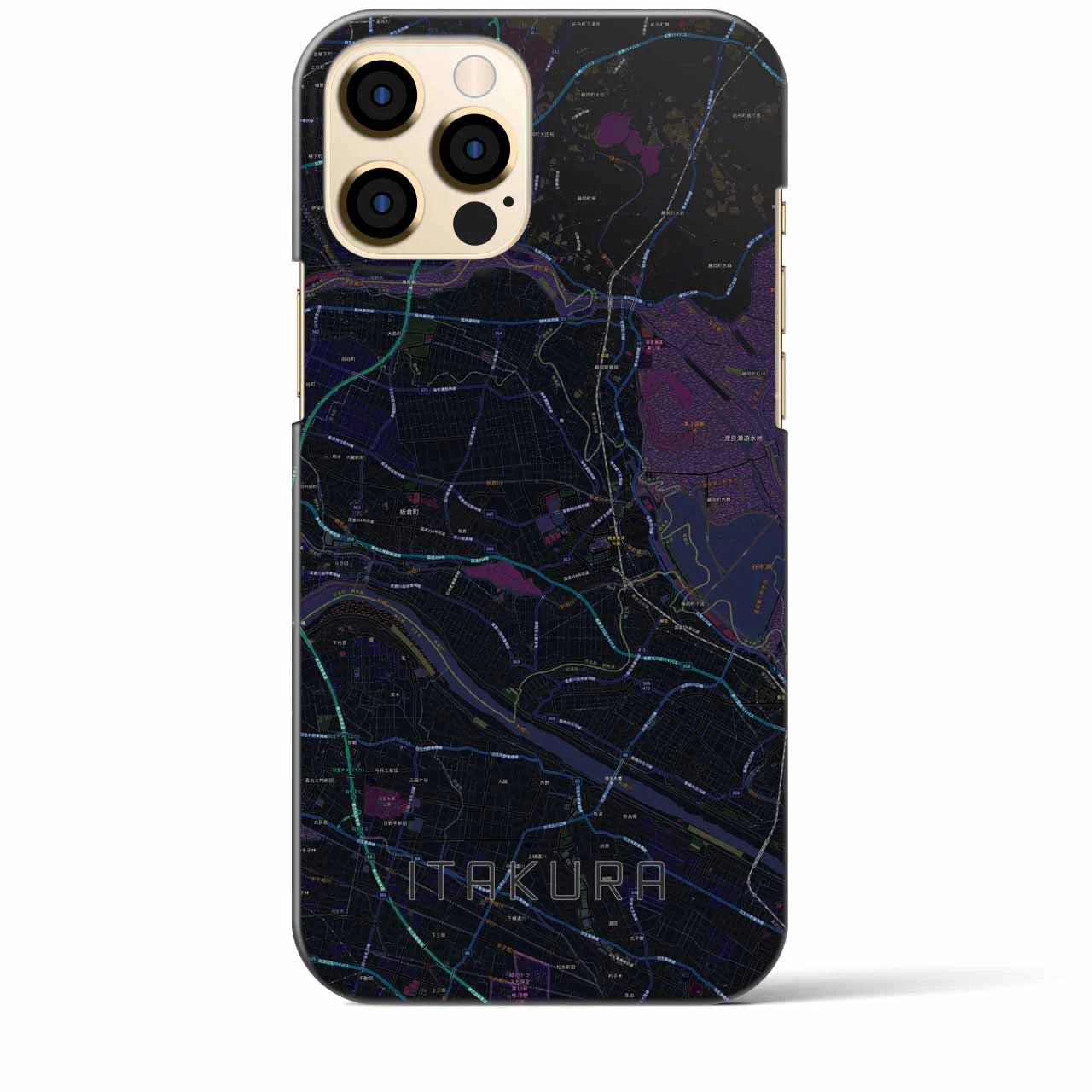 【板倉(群馬県)】地図柄iPhoneケース(バックカバータイプ)