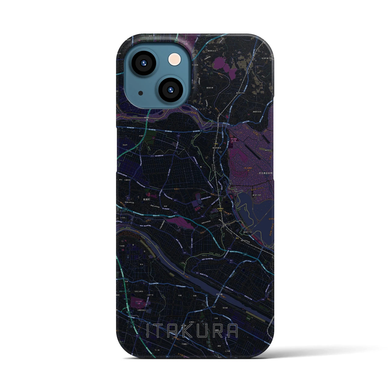 【板倉(群馬県)】地図柄iPhoneケース(バックカバータイプ)