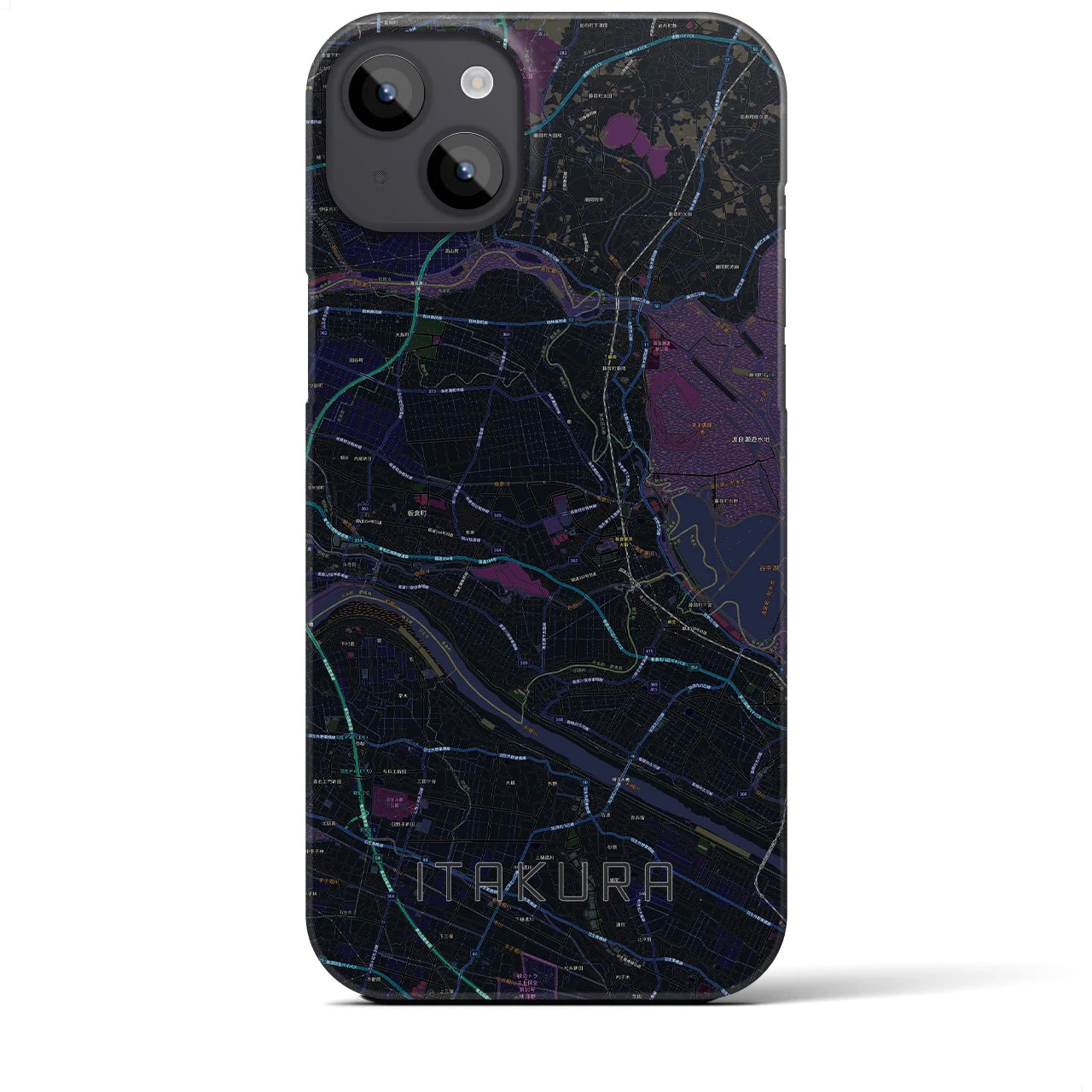 【板倉(群馬県)】地図柄iPhoneケース(バックカバータイプ)