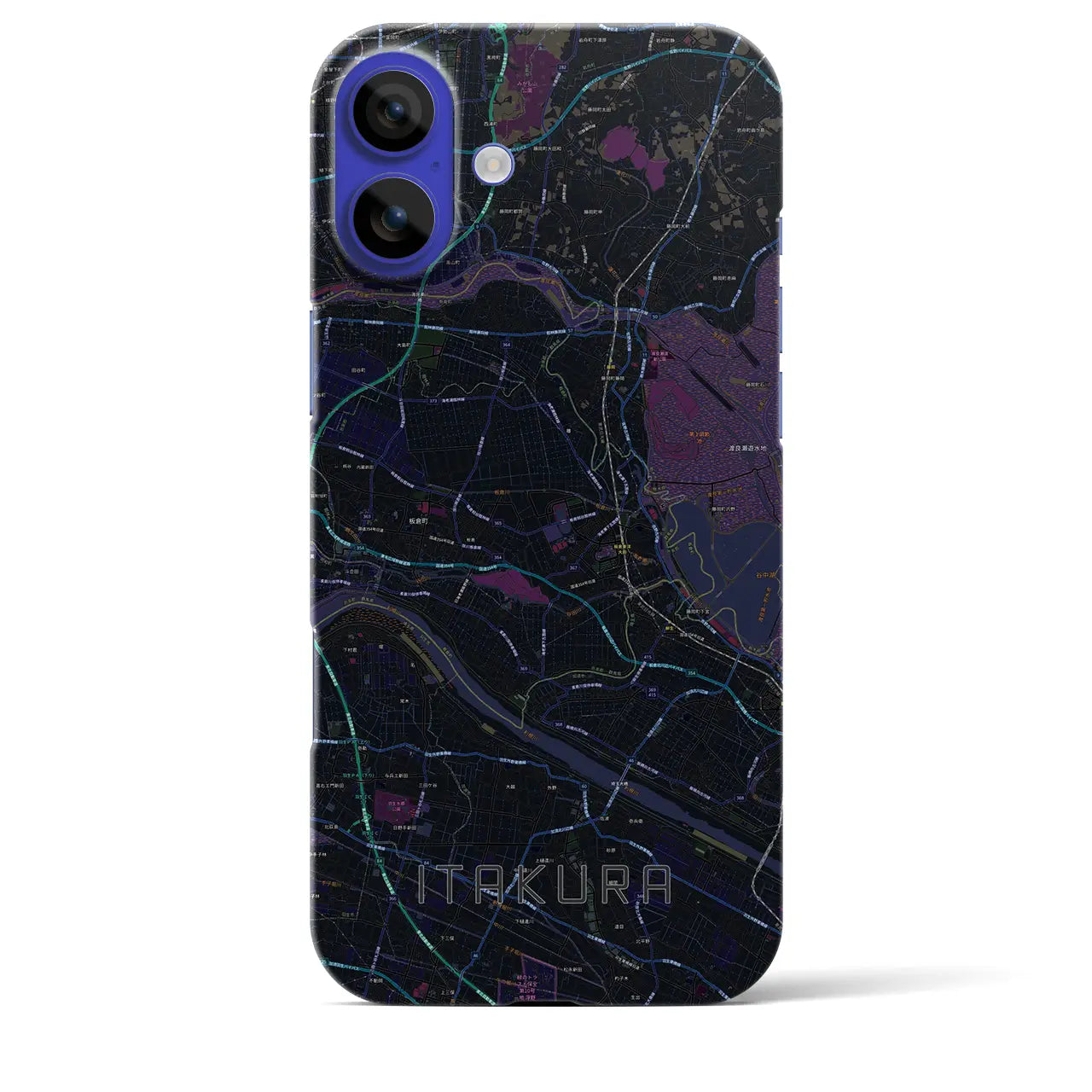 【板倉(群馬県)】地図柄iPhoneケース(バックカバータイプ)