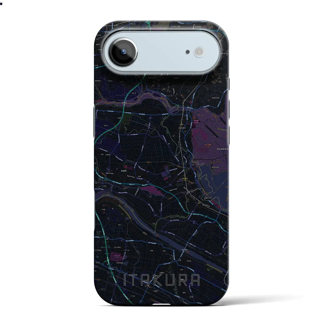 【板倉(群馬県)】地図柄iPhoneケース(バックカバータイプ)