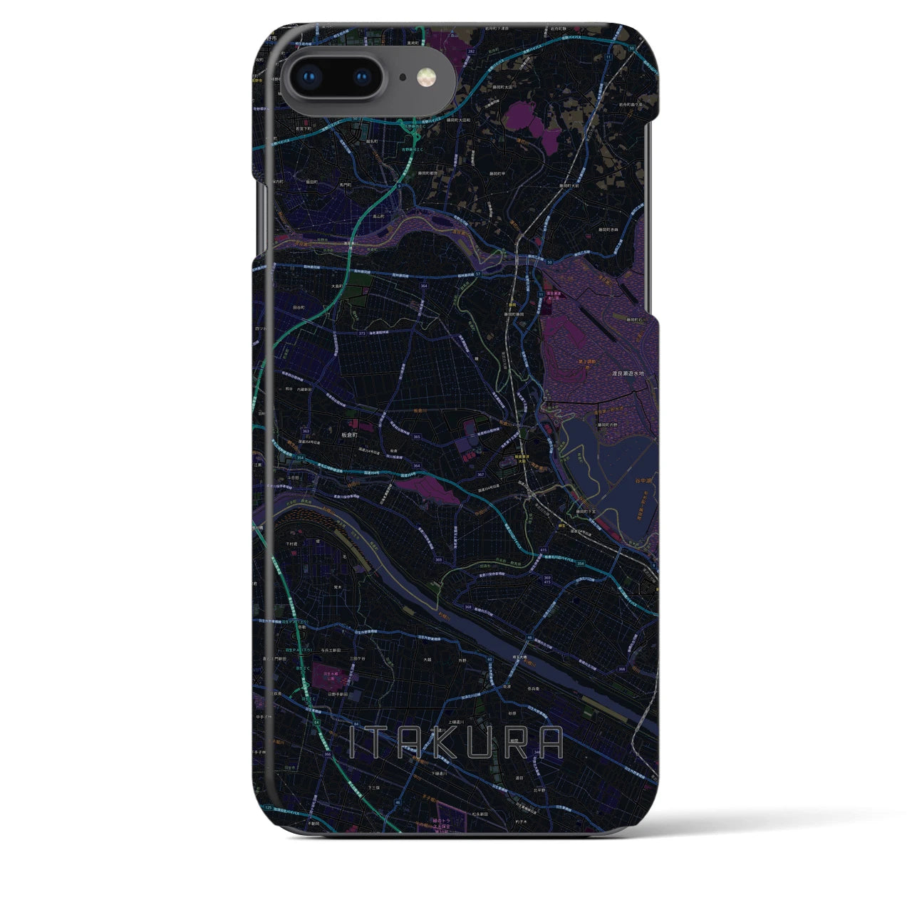 【板倉(群馬県)】地図柄iPhoneケース(バックカバータイプ)
