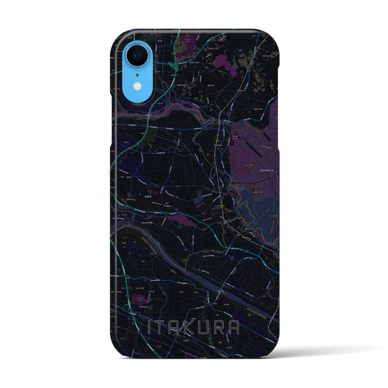 【板倉(群馬県)】地図柄iPhoneケース(バックカバータイプ)