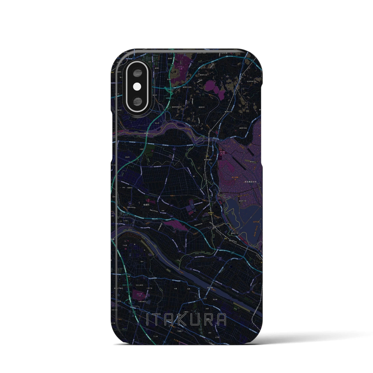 【板倉(群馬県)】地図柄iPhoneケース(バックカバータイプ)