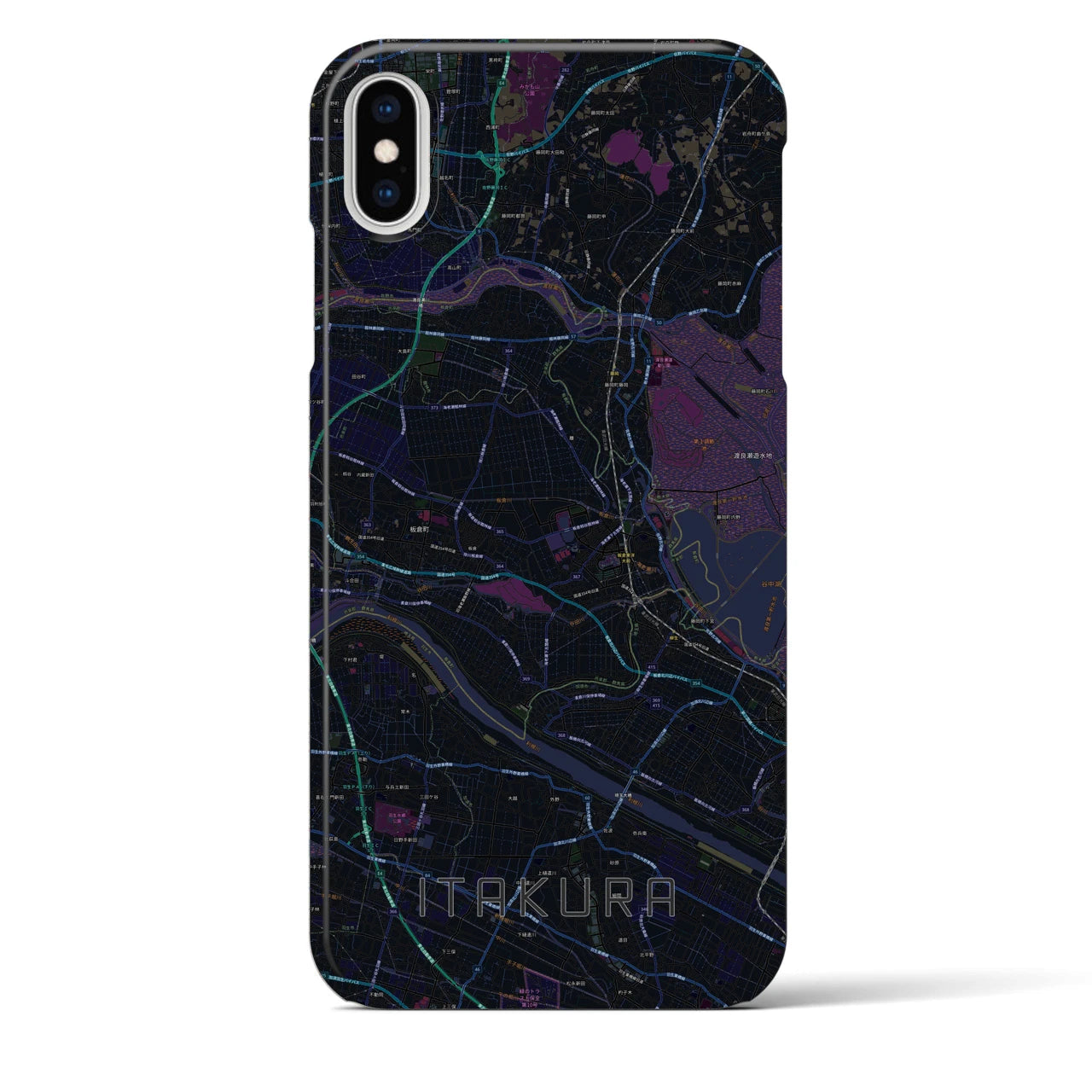 【板倉(群馬県)】地図柄iPhoneケース(バックカバータイプ)