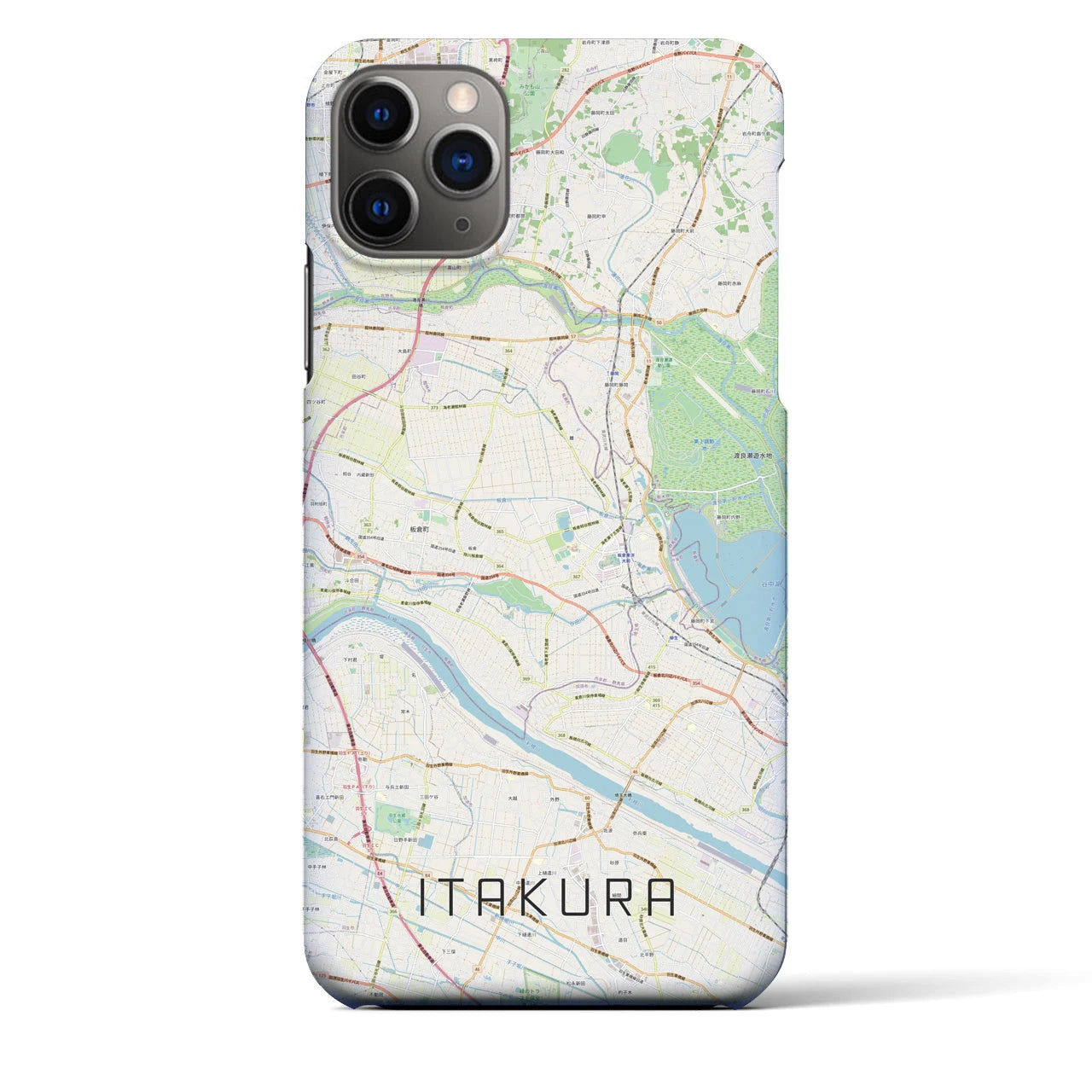 【板倉(群馬県)】地図柄iPhoneケース(バックカバータイプ)