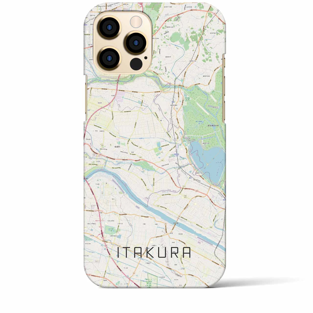 【板倉(群馬県)】地図柄iPhoneケース(バックカバータイプ)