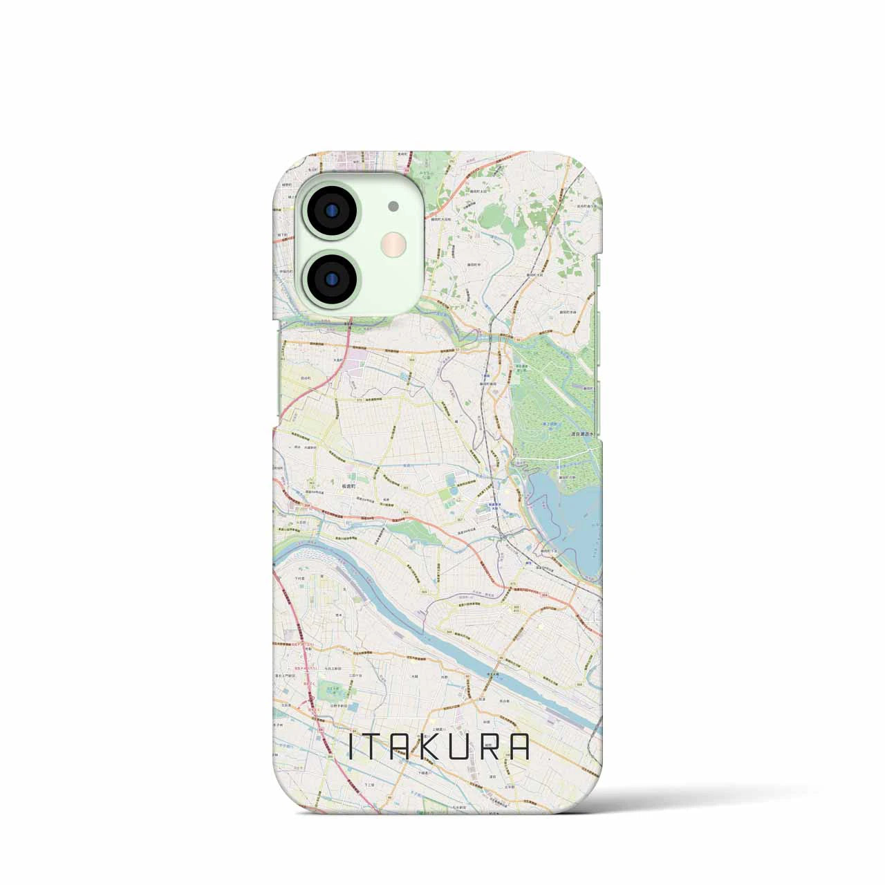 【板倉(群馬県)】地図柄iPhoneケース(バックカバータイプ)