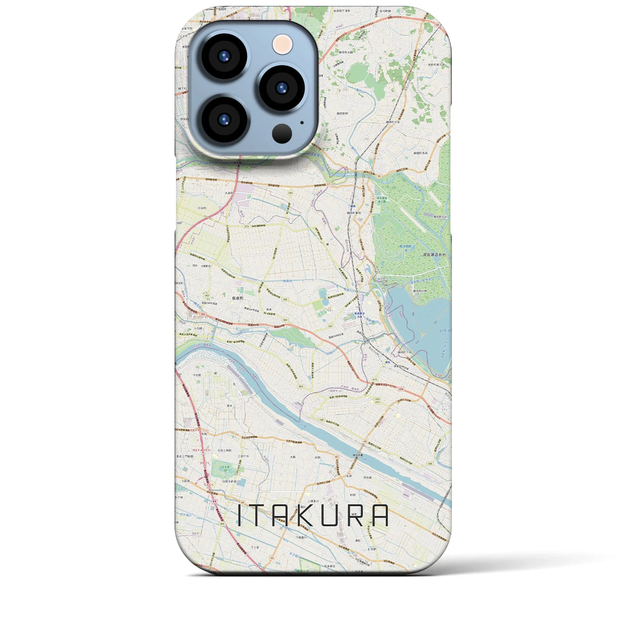 【板倉(群馬県)】地図柄iPhoneケース(バックカバータイプ)