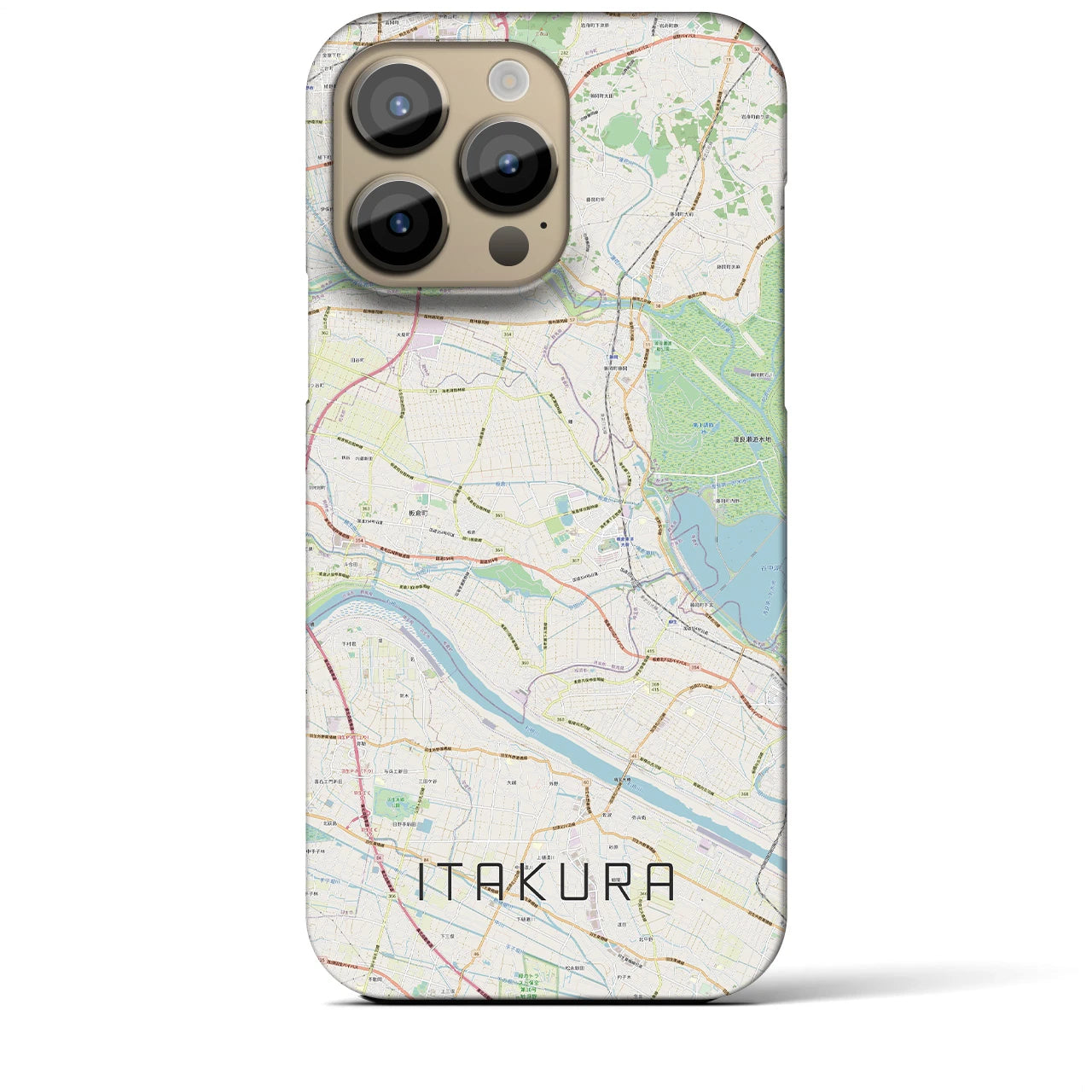【板倉(群馬県)】地図柄iPhoneケース(バックカバータイプ)