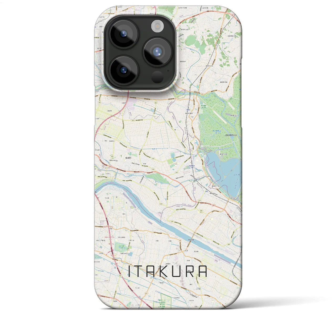 【板倉(群馬県)】地図柄iPhoneケース(バックカバータイプ)