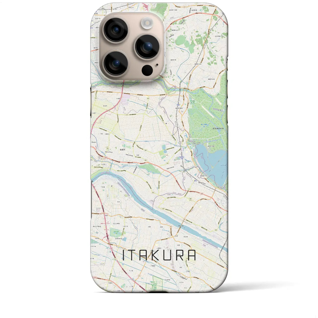 【板倉(群馬県)】地図柄iPhoneケース(バックカバータイプ)