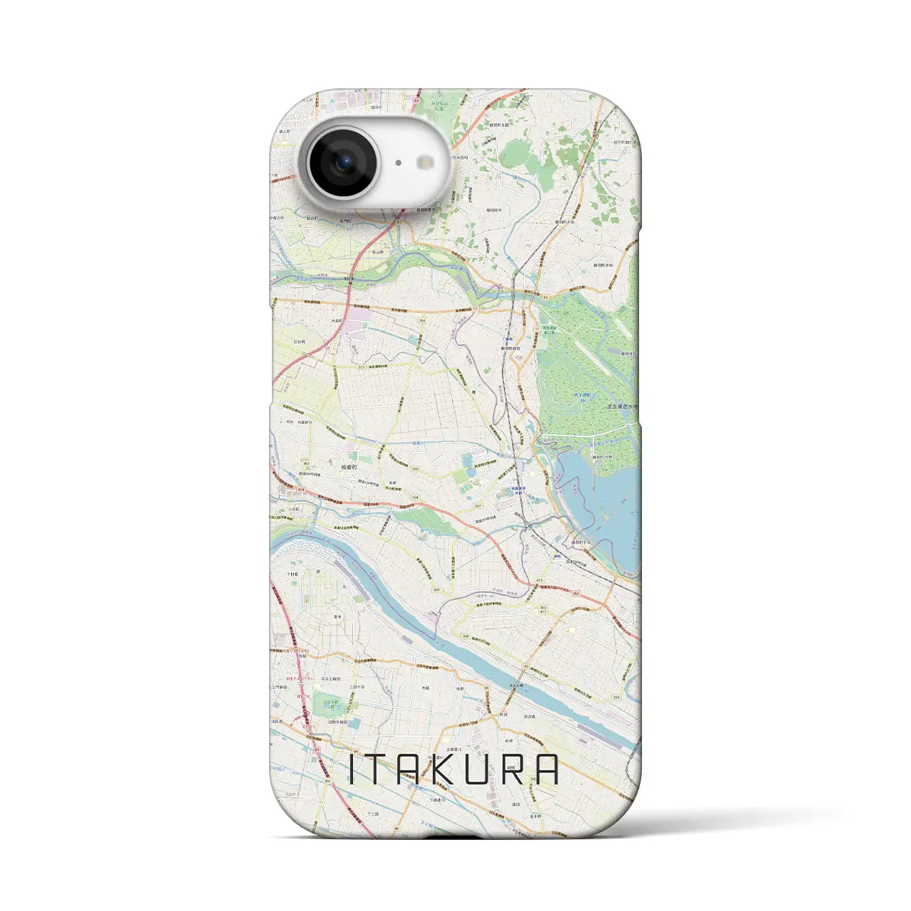 【板倉(群馬県)】地図柄iPhoneケース(バックカバータイプ)