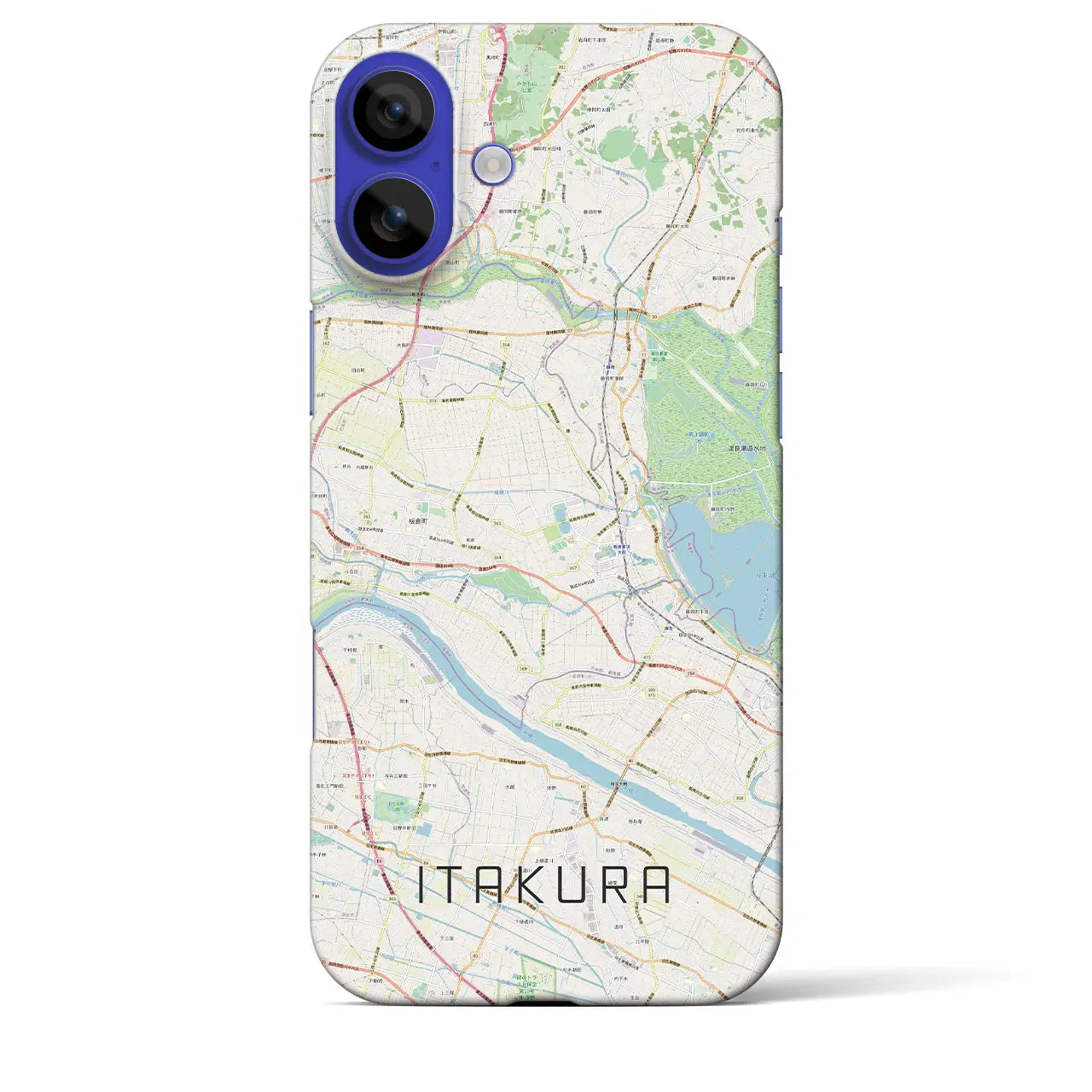 【板倉(群馬県)】地図柄iPhoneケース(バックカバータイプ)ナチュラル・iPhone 16 Pro Max 用