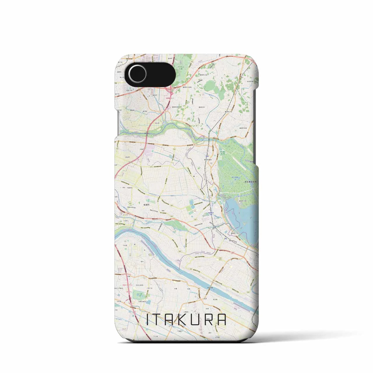 【板倉(群馬県)】地図柄iPhoneケース(バックカバータイプ)