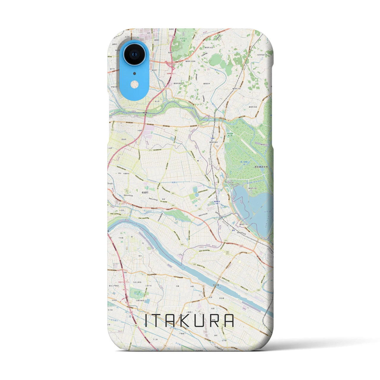 【板倉(群馬県)】地図柄iPhoneケース(バックカバータイプ)