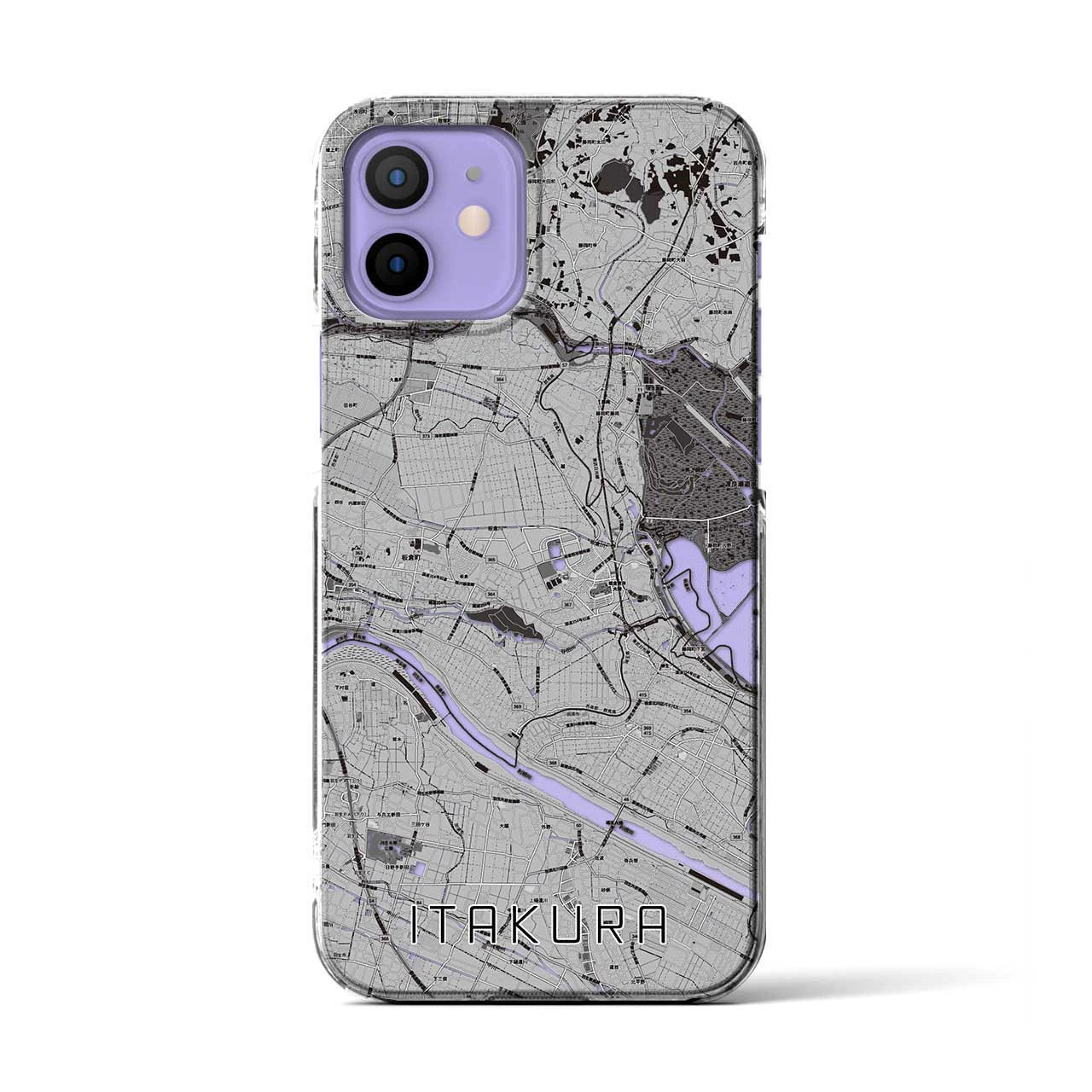 【板倉(群馬県)】地図柄iPhoneケース(クリアタイプ)