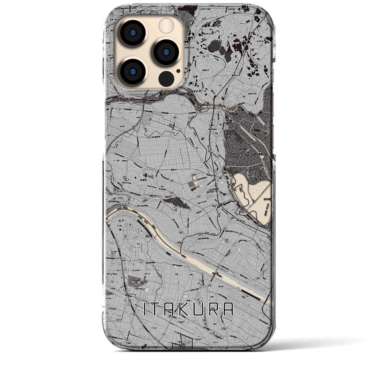 【板倉(群馬県)】地図柄iPhoneケース(クリアタイプ)