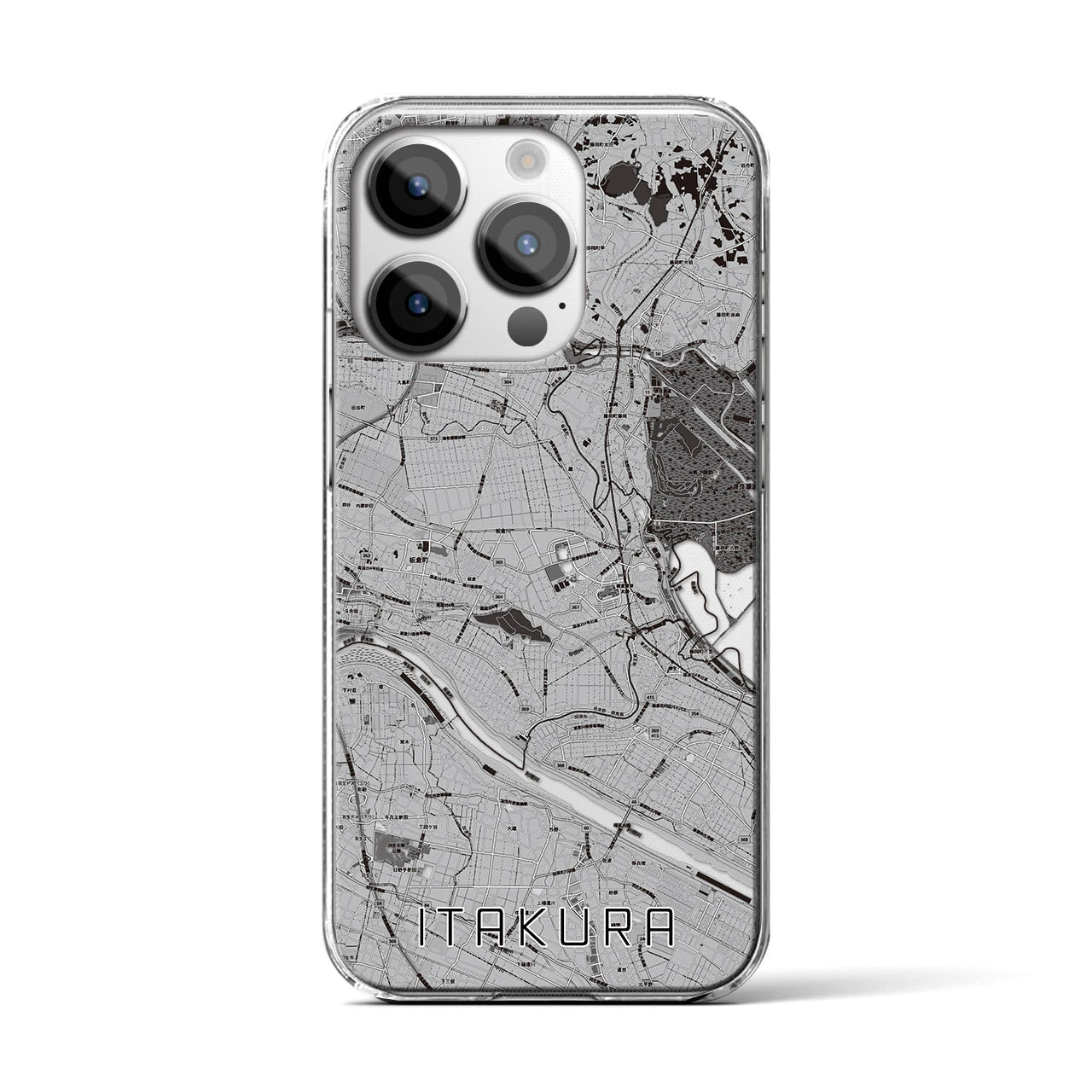 【板倉(群馬県)】地図柄iPhoneケース(クリアタイプ)