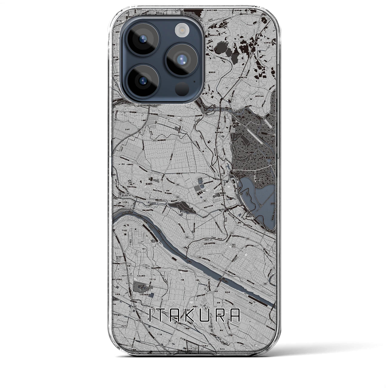 【板倉(群馬県)】地図柄iPhoneケース(クリアタイプ)