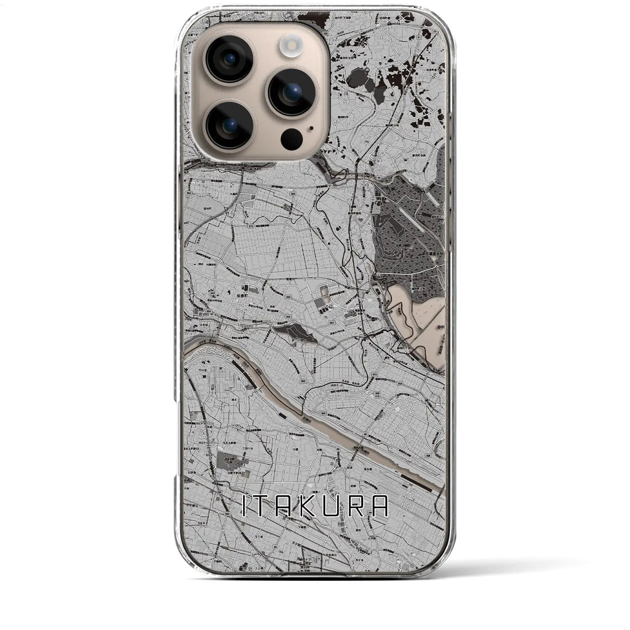 【板倉(群馬県)】地図柄iPhoneケース(クリアタイプ)