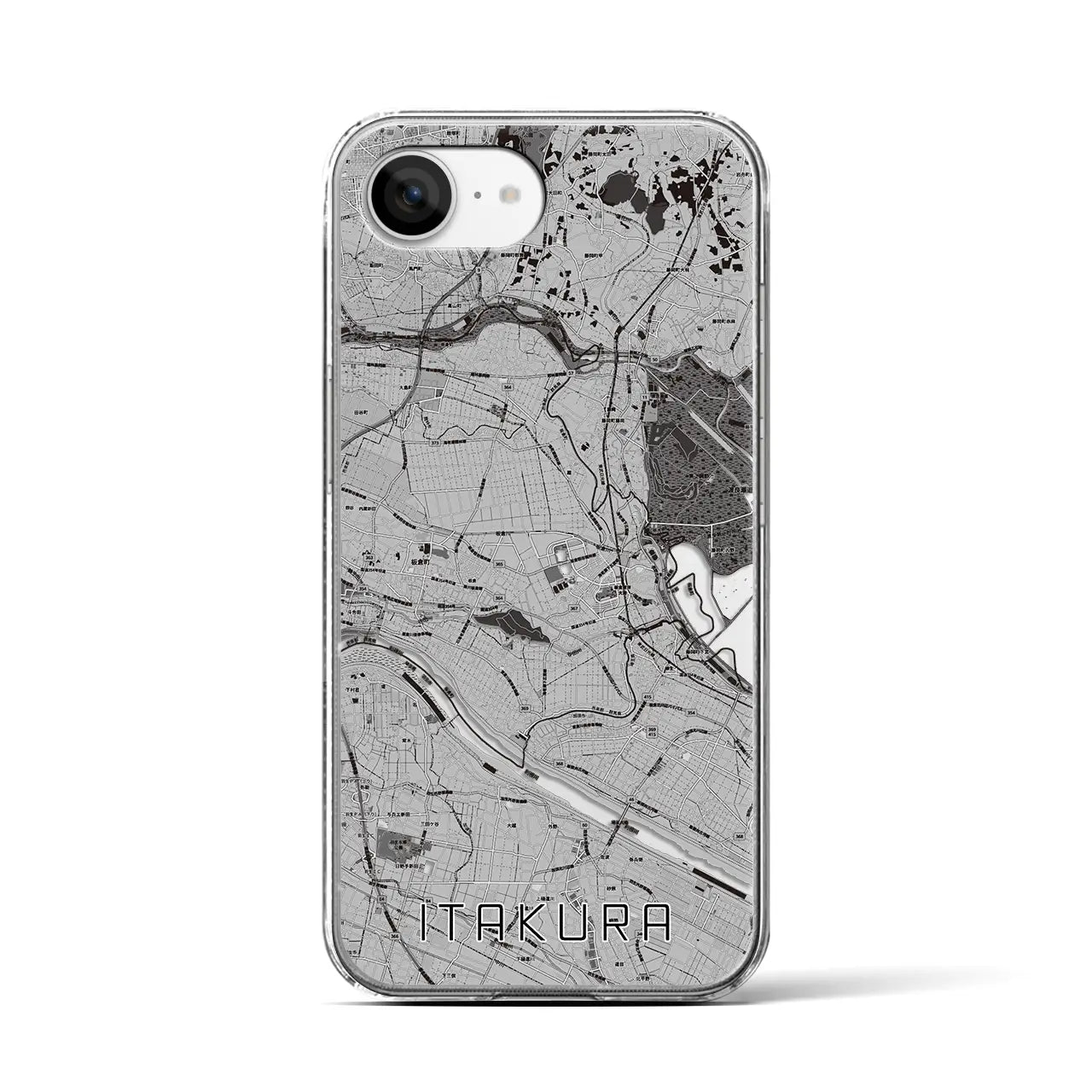 【板倉(群馬県)】地図柄iPhoneケース(クリアタイプ)