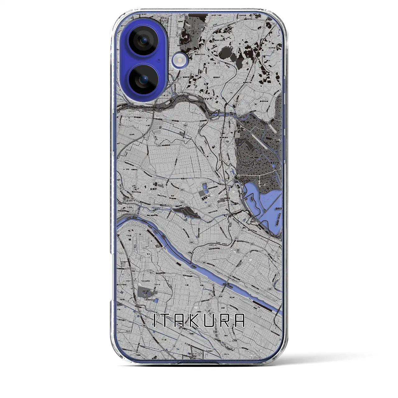 【板倉(群馬県)】地図柄iPhoneケース(クリアタイプ)