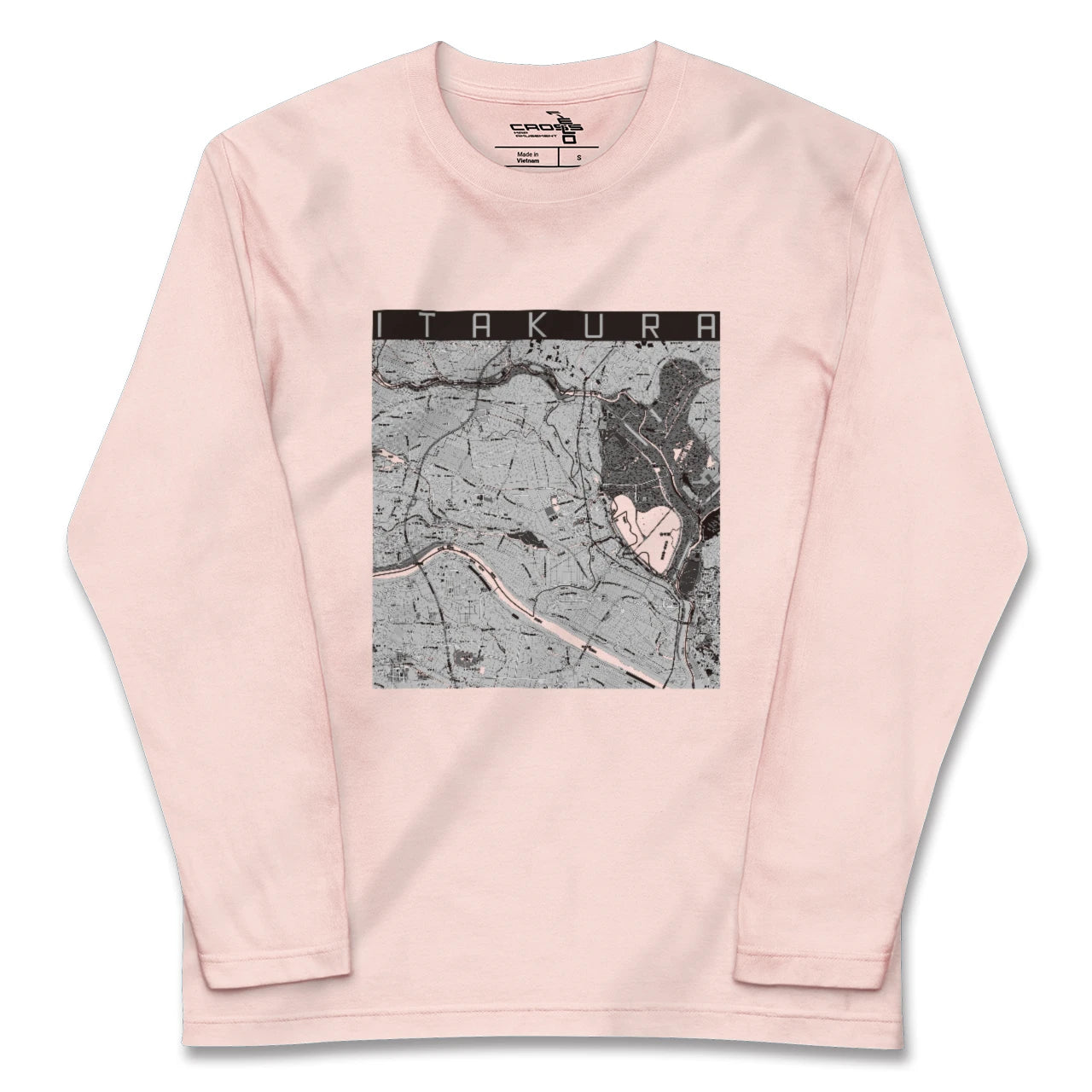 【板倉(群馬県)】地図柄ロングスリーブTシャツ
