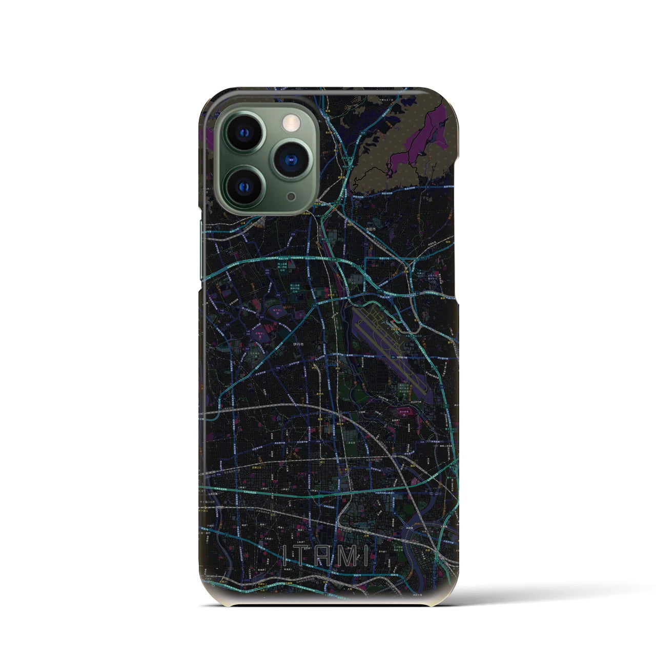 【伊丹(兵庫県)】地図柄iPhoneケース(バックカバータイプ)