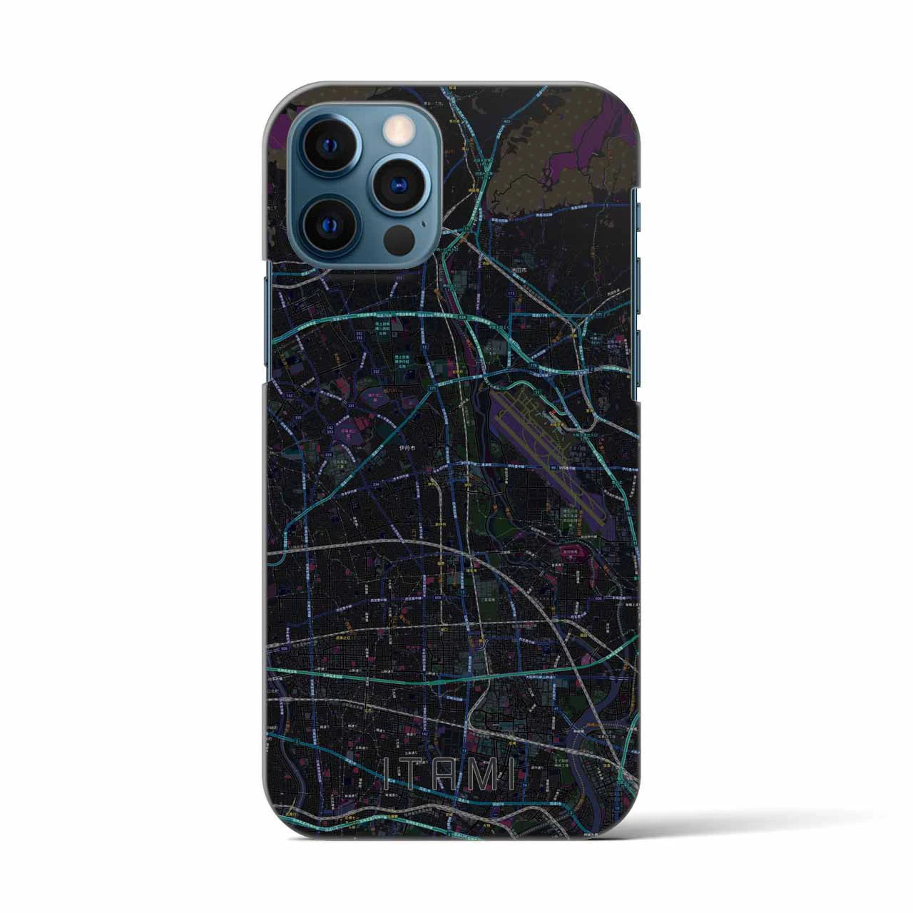 【伊丹(兵庫県)】地図柄iPhoneケース(バックカバータイプ)