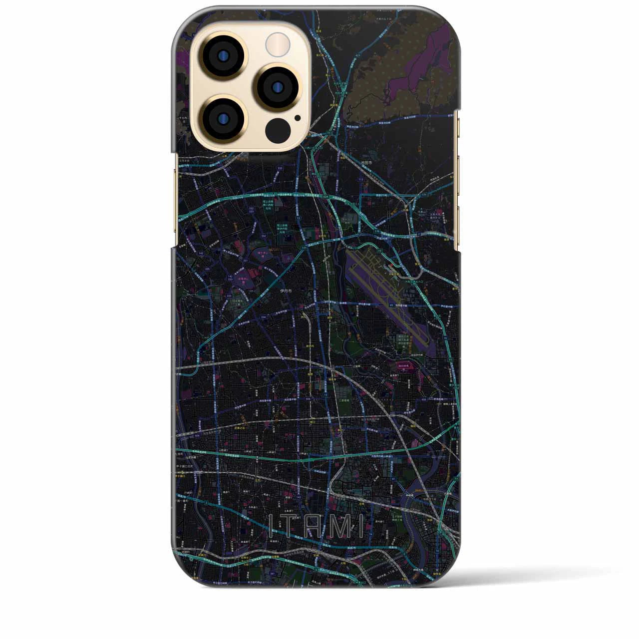 【伊丹(兵庫県)】地図柄iPhoneケース(バックカバータイプ)
