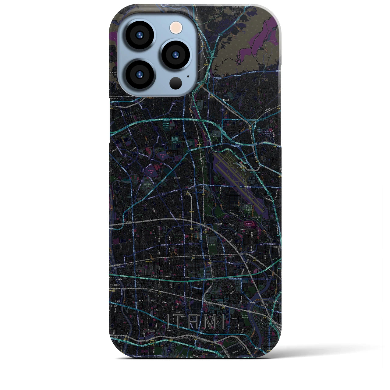 【伊丹(兵庫県)】地図柄iPhoneケース(バックカバータイプ)