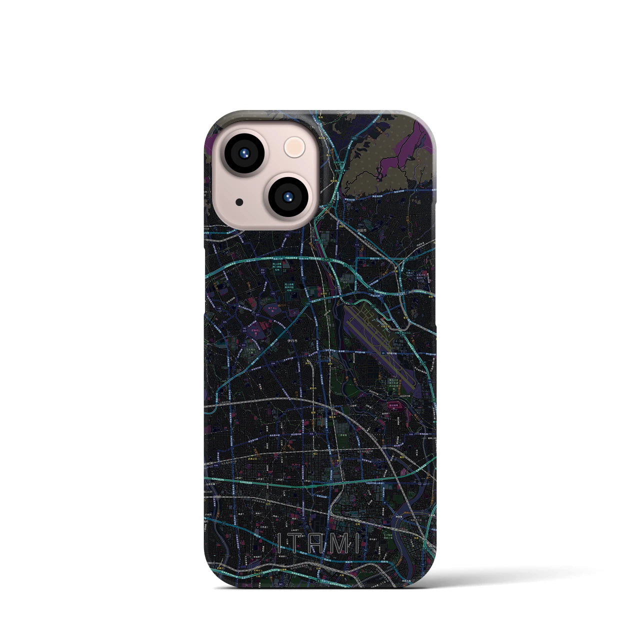 【伊丹(兵庫県)】地図柄iPhoneケース(バックカバータイプ)
