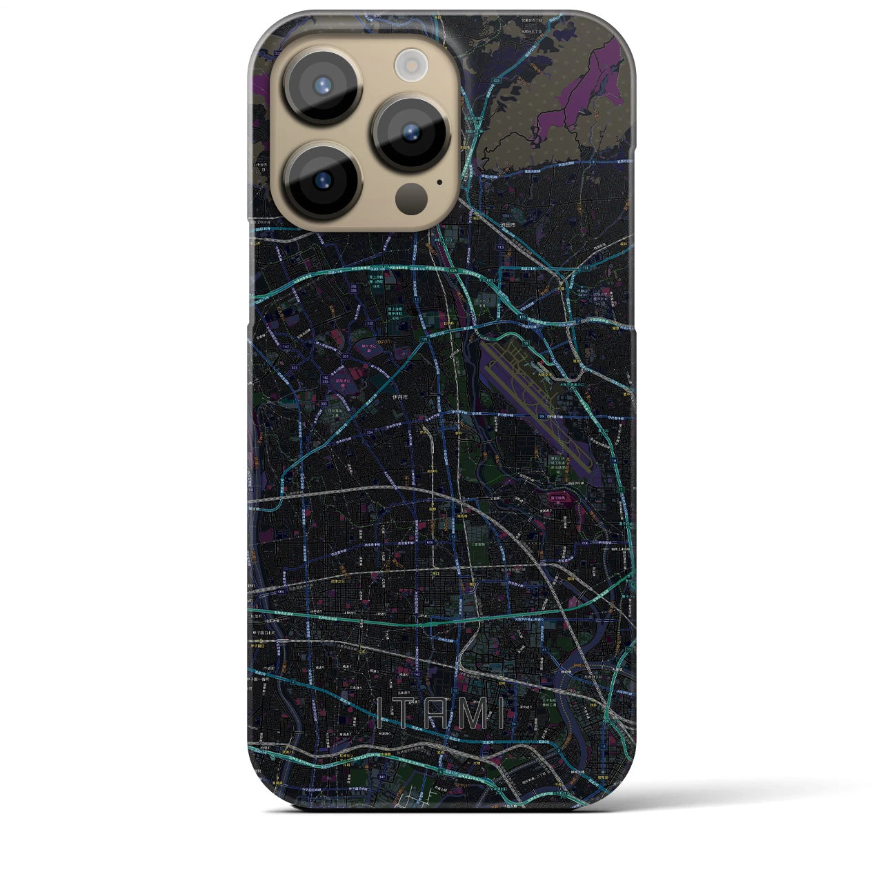 【伊丹(兵庫県)】地図柄iPhoneケース(バックカバータイプ)