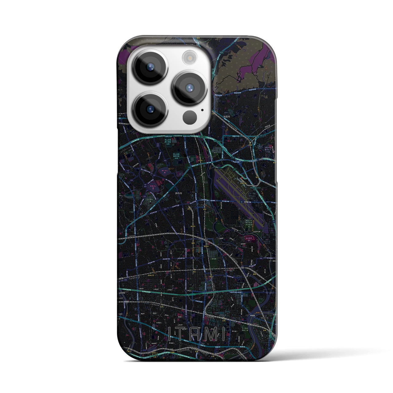【伊丹(兵庫県)】地図柄iPhoneケース(バックカバータイプ)