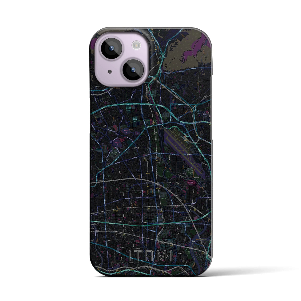 【伊丹(兵庫県)】地図柄iPhoneケース(バックカバータイプ)