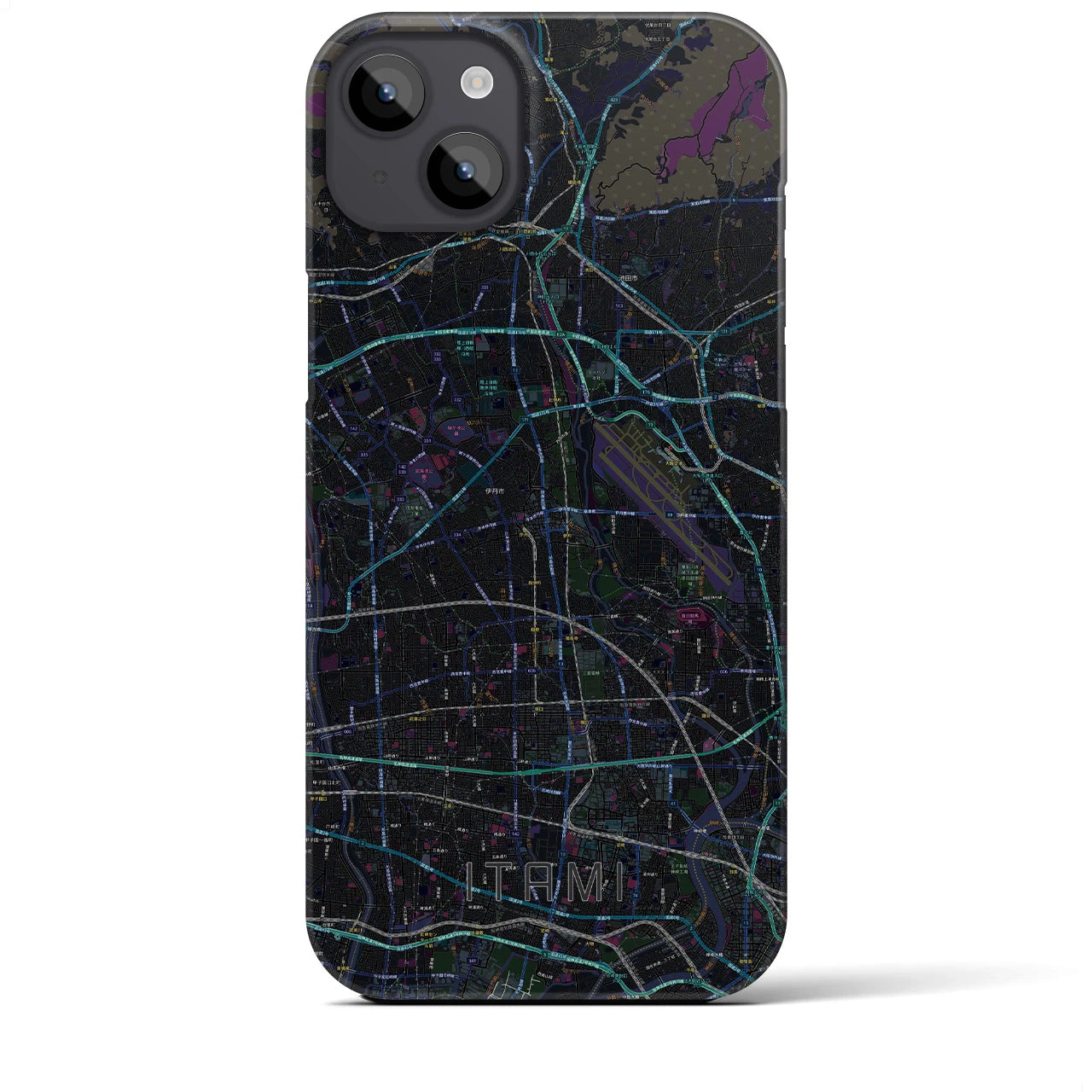 【伊丹(兵庫県)】地図柄iPhoneケース(バックカバータイプ)