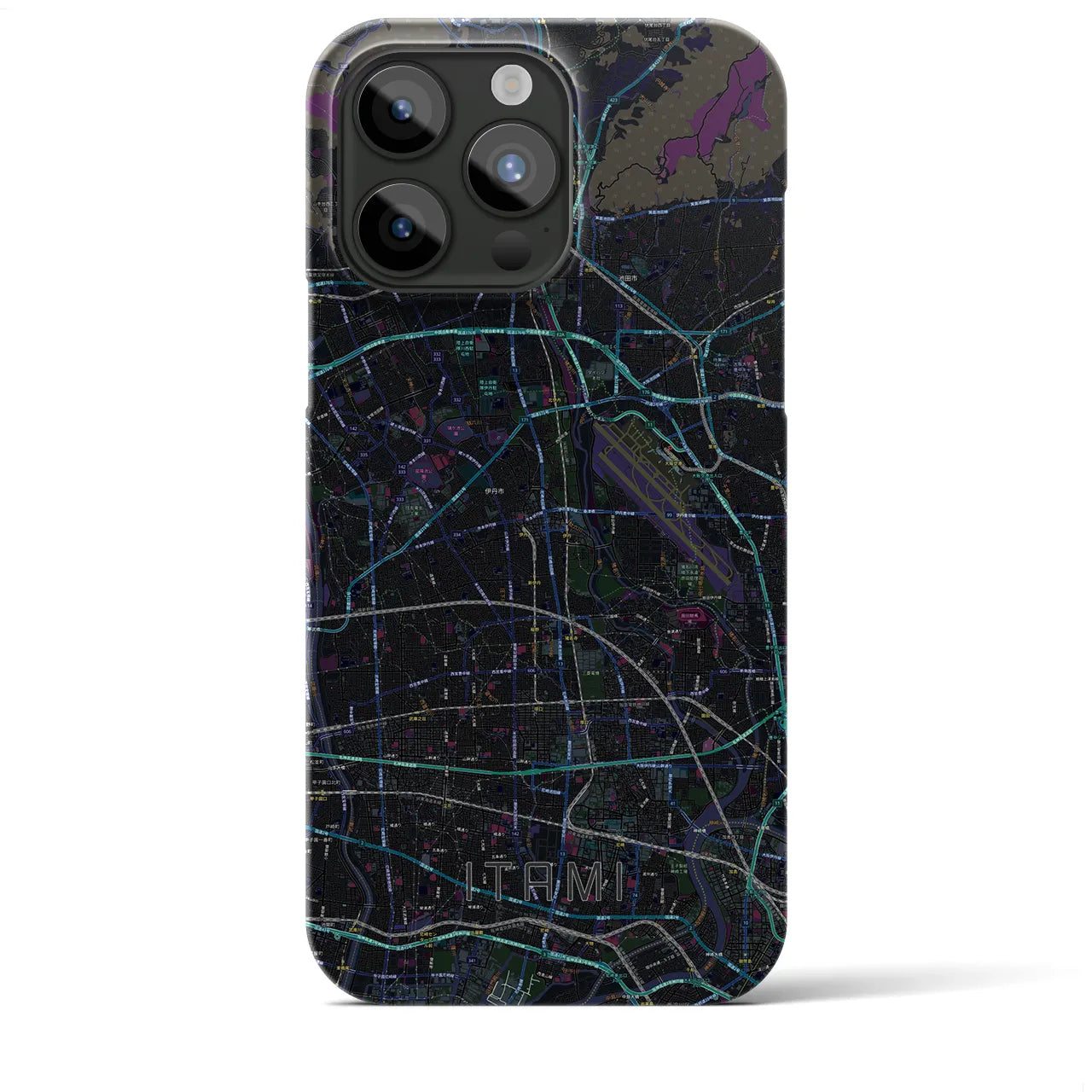 【伊丹(兵庫県)】地図柄iPhoneケース(バックカバータイプ)