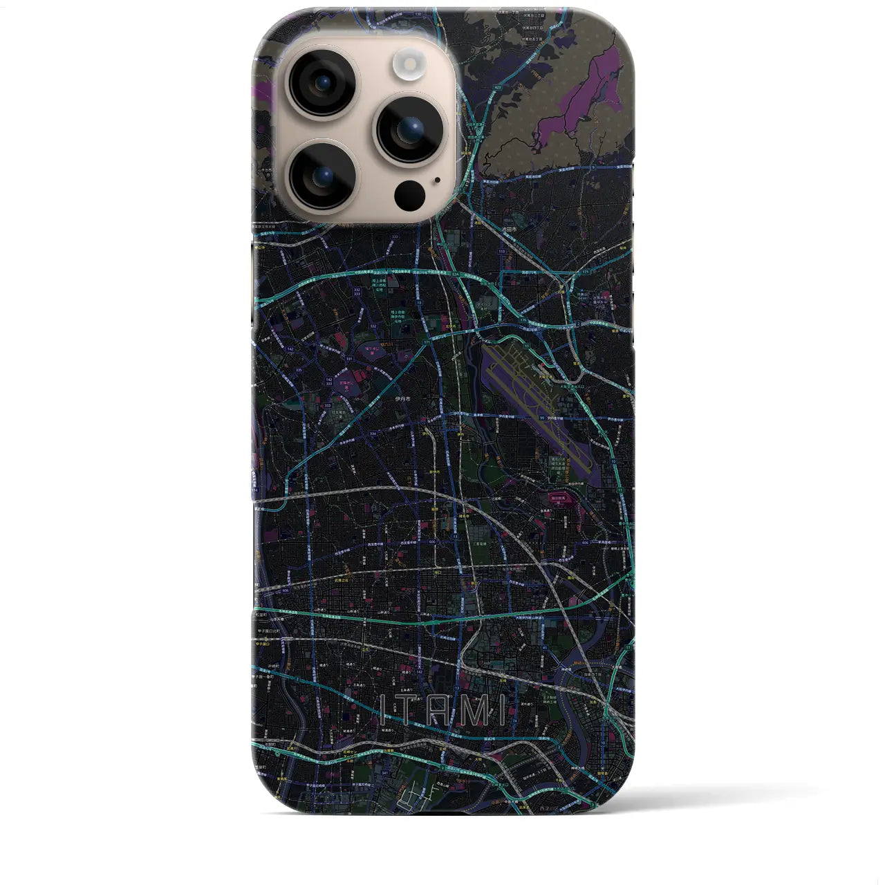 【伊丹(兵庫県)】地図柄iPhoneケース(バックカバータイプ)